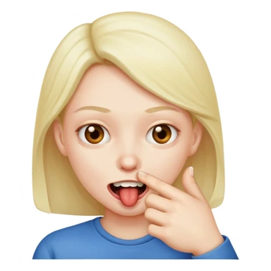 Un labio mordiendo un dedo  sticker