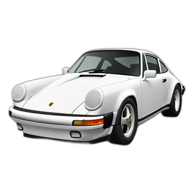 Une Porsche 911 récente, blanc sticker