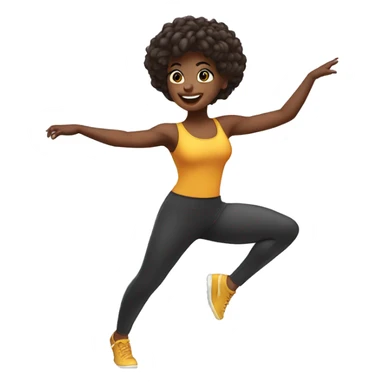 Dancing fitness girl sticker