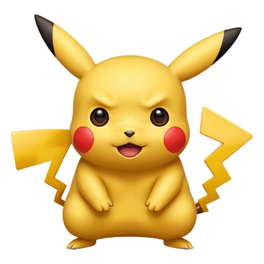 Pikachu with a surprised expression emoji sticker