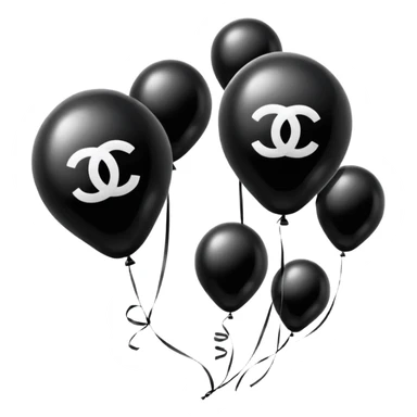chanel logo balloons  sticker