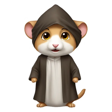 Arab thobe costume male hamster sticker