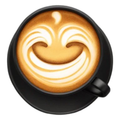 Cappuccino in black cup  sticker