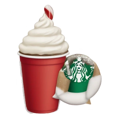 Starbucks peppermint mocha in red cup sticker