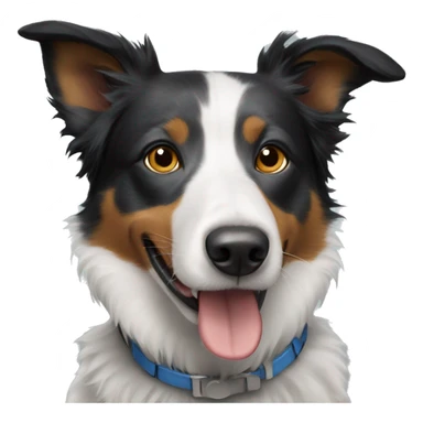 border collie and blue heeler mixed dog sticker
