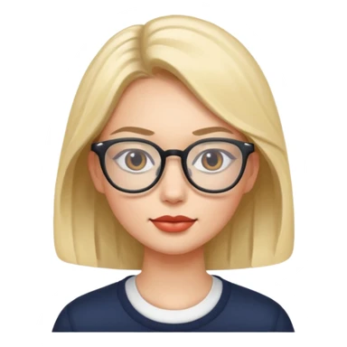 model wearing glasses sticker