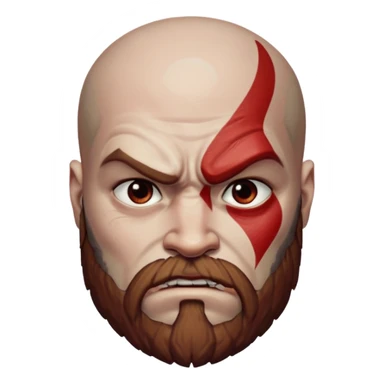 Visage de Kratos du jeu PlayStation sticker