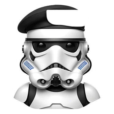 Stormtrooper wearing black beret sticker