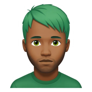 frank ocean with green hair emoji  sticker