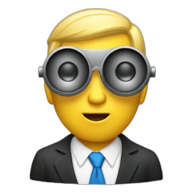 man with a loudspeaker sticker