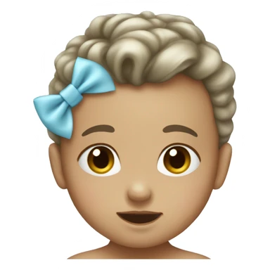 Baby blue bow  sticker