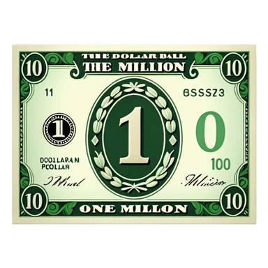 Make a dollar saying $1 million sticker