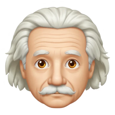 Einstein character front view sticker
