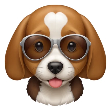 Beagle wearing sunglasses sticker