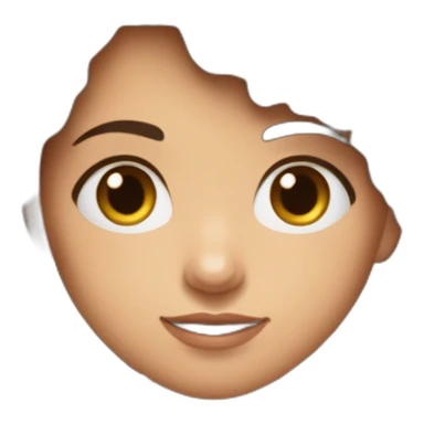 Fille brune cheveux lisses peau claire aux yeux bleus qui fait un câlin à son copain brun cheveux bouclé peau mate avec yeux marrons sticker