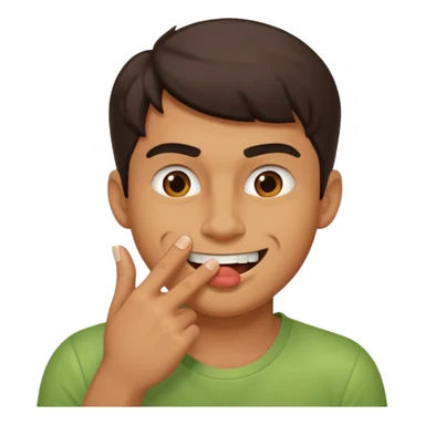 zesty guy biting nail while smirking sticker