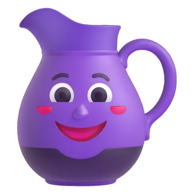 grape koolaid pitcher with smiling face sticker