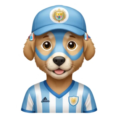 Golden retriever usando camisa da Argentina  sticker