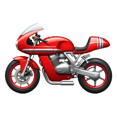 red motorbike with racing stripes sticker