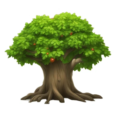 plein de fuilles différente sur un tron d'arbre sticker