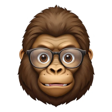 Gorilla with glasses  sticker