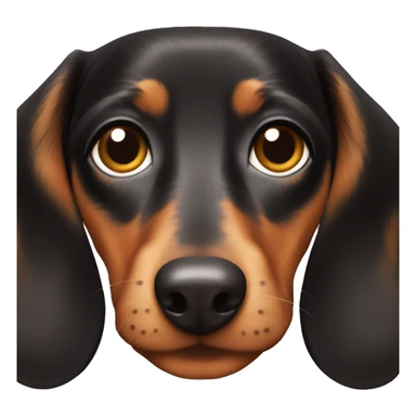 bright brown dachshund cute face sticker