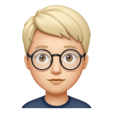 yuvarlak gözlüklü insan sticker