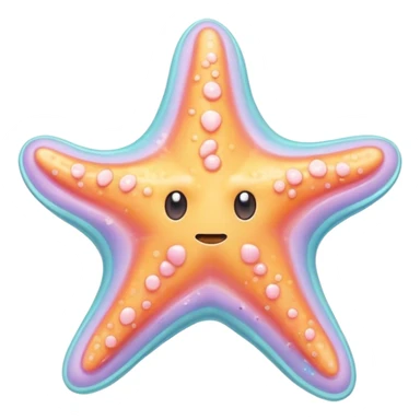 pastel melted starfish sticker