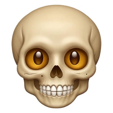 a dead skull winking, emoji style sticker