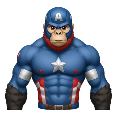 Captain America as a gorilla sticker