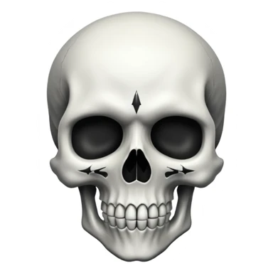 Wiz 101 casting sigil black and white death skull   inspired school sticker