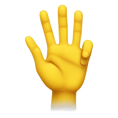 hand with two fingers forming a circle, and the other three fingers raised, forming the archetypical OK symbol; the hand is yellow sticker