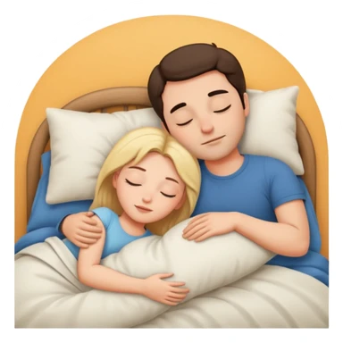 couple sleeping together  sticker