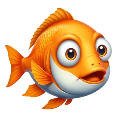 A Derpy looking fish looking at you sticker
