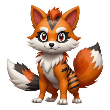 Lycanroc-Furret-Litten-Mightyena-fusion sticker