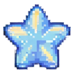 Special member star with animated sparkle effect and rare elemental colors sticker