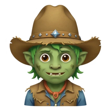 troll Wearing a cowboy hat sticker