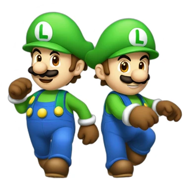 luigi and mario have fun sticker