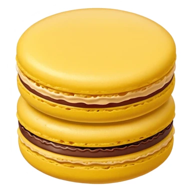 a single of yellow macaron with chocolate cream



















 sticker