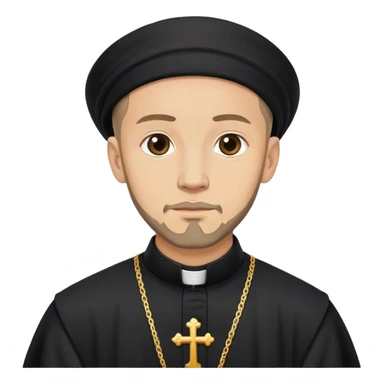 an Orthodox priest in black clothes sticker