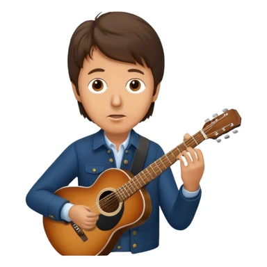 Paul McCartney playing guitar sticker
