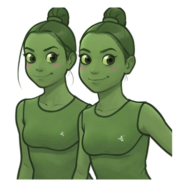 5 chicas haciendo gimnasia sticker