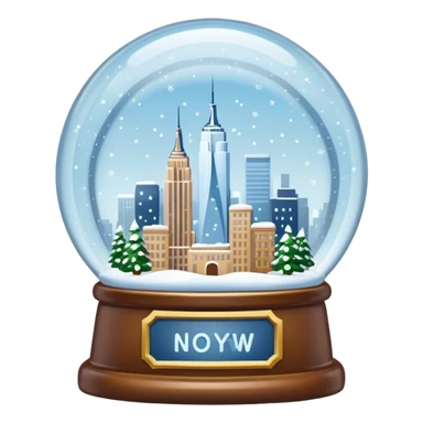 new york city snow globe sticker