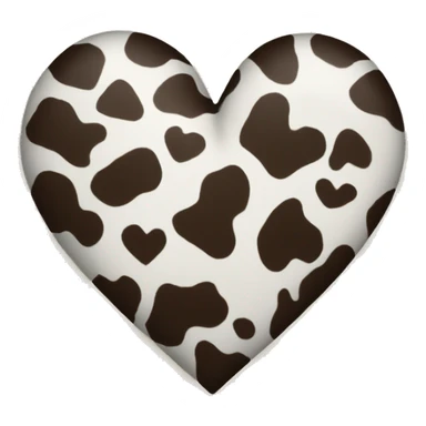 Cowprint heart sticker