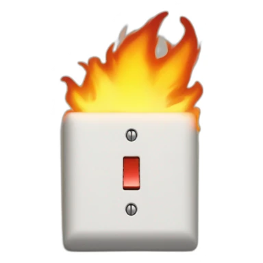 Switch which burns sticker