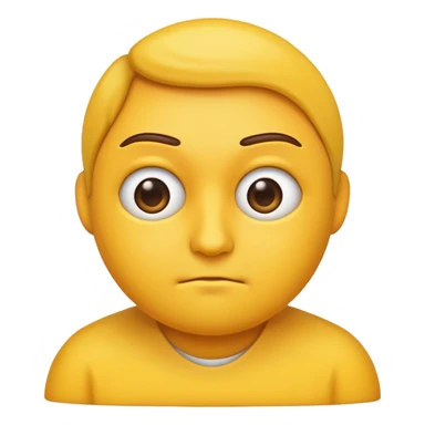 A normal emoji who is side eyeing and has a judging face sticker
