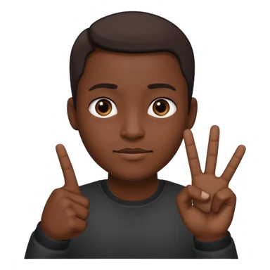 🫥+🤟🏾 sticker