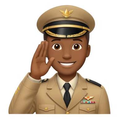 A black man doing a salute like this 🫡  sticker