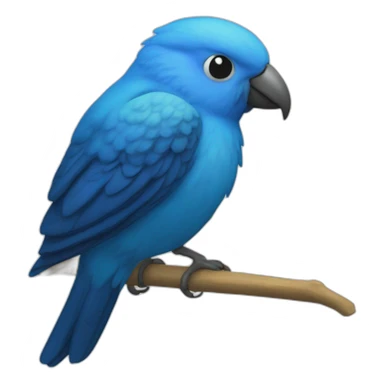 Agapornis azul jugando sticker