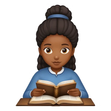 black girl reading bible sticker